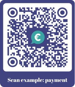 Een tikkie QR code met een tikkie logo