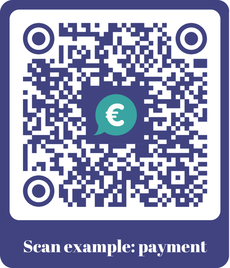 Een tikkie QR code met een tikkie logo