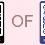 een afbeelding van een europese betalings qr code links, en een iDEAL betalings qr code rechts, met de tekst 'of' in het midden.